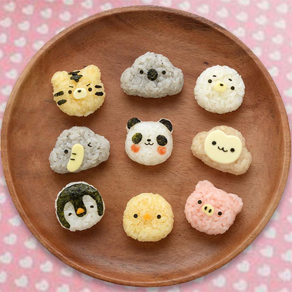 동물원 친구들 미니 주먹밥틀 메이커 도시락 꾸미기 주먹밥 만들기 김펀치 김펀칭기