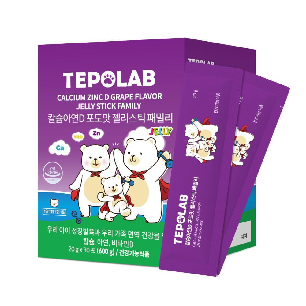 닥터아돌 칼슘아연D 포도맛 젤리스틱 패밀리