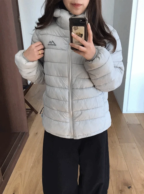 웰론/자수 미유경량패딩