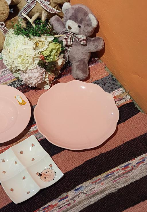 * 핑크 꽃 큰접시