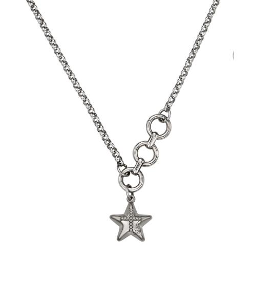 bright orbit necklace-silver