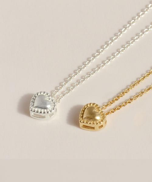 925실버 하트통통 체인 목걸이 /Lowell