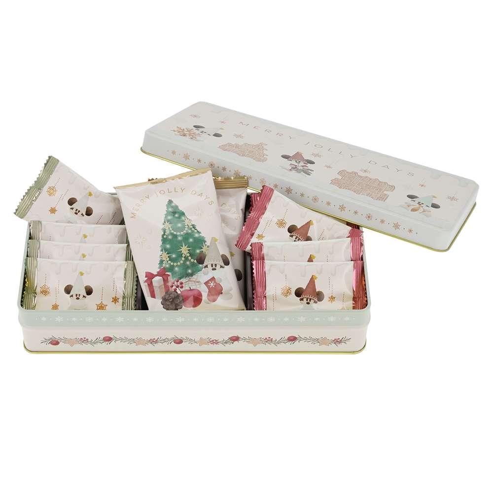 일본 디즈니 랜드  크리스마스 어소티드 초콜릿 틴케이스 페키지 13개입