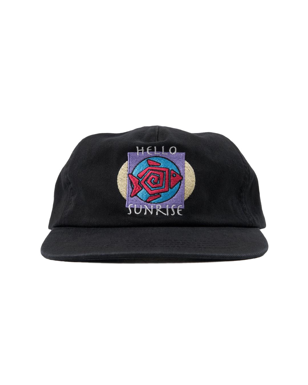 Fish Logo Relaxed Fit 5Panel Cap_Black