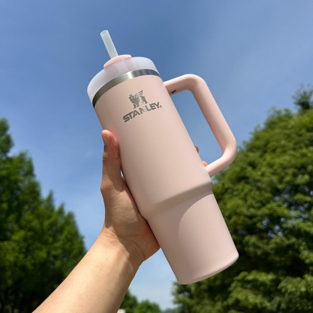 스탠리 텀블러 퀜처 1리터 대용량 빨대 손잡이 텀블러 스텐리 트렌타