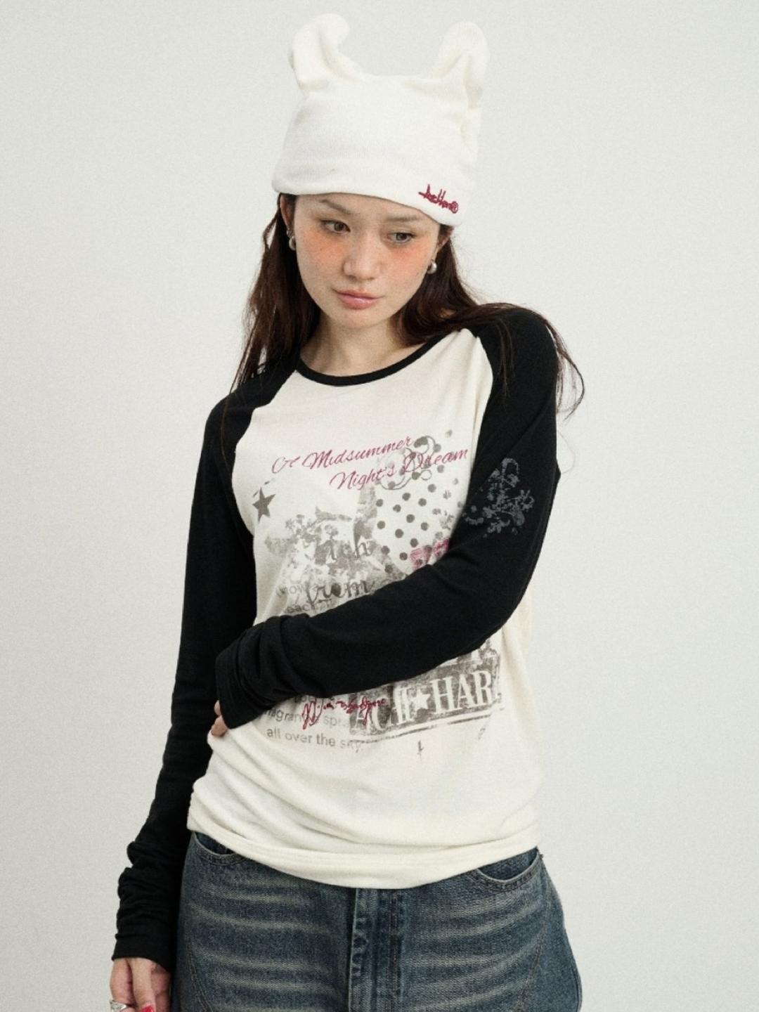 ACHIHARA Space Contrast Long Sleeve T-Shirt (4color)