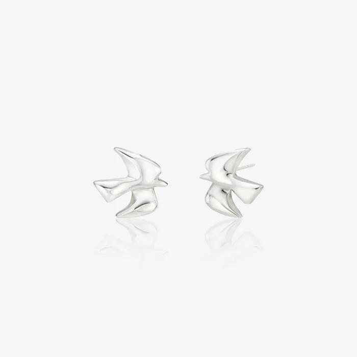 Fede stud earrings, SILVER