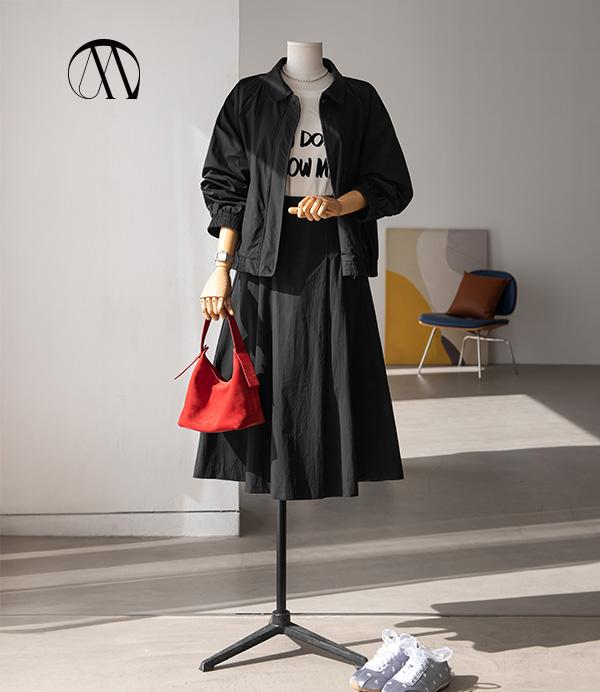 A. 루크 블루종 스커트 세트<span style=font-size:0pt