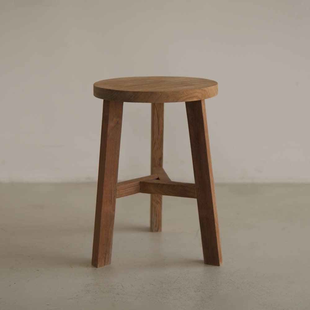 Oliver Stool - 올리버 티크 우드 고재 스툴 의자 체어