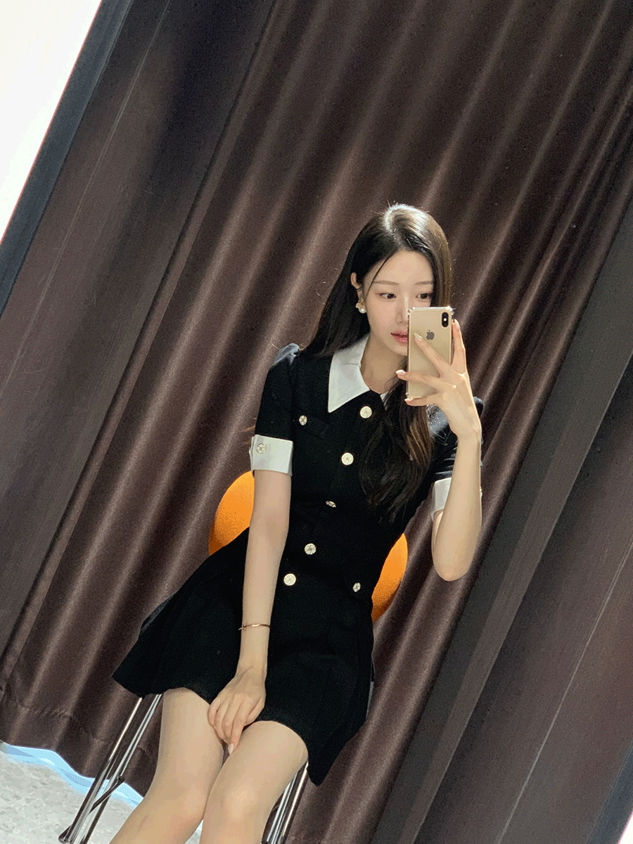쥬얼 카라 원피스