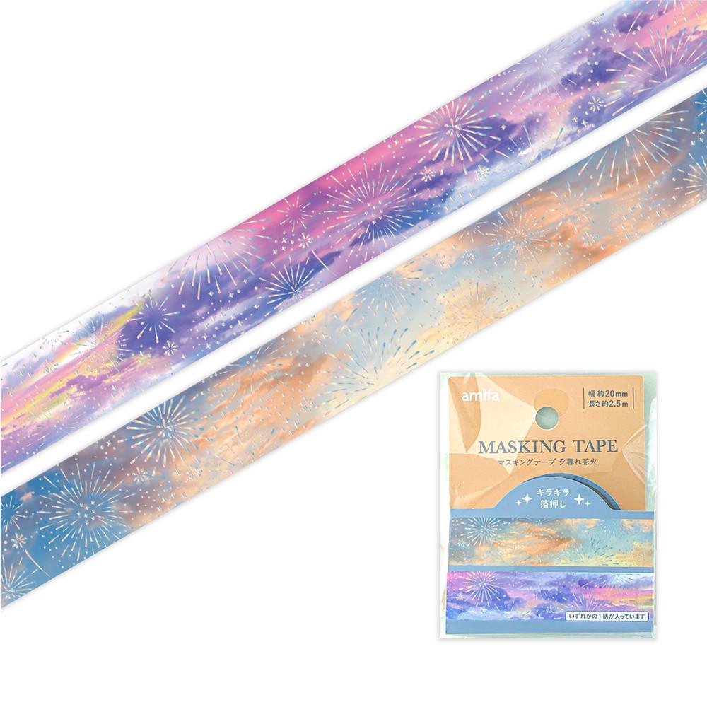 아미파 해질녘 불꽃놀이 마스킹테이프 2종세트