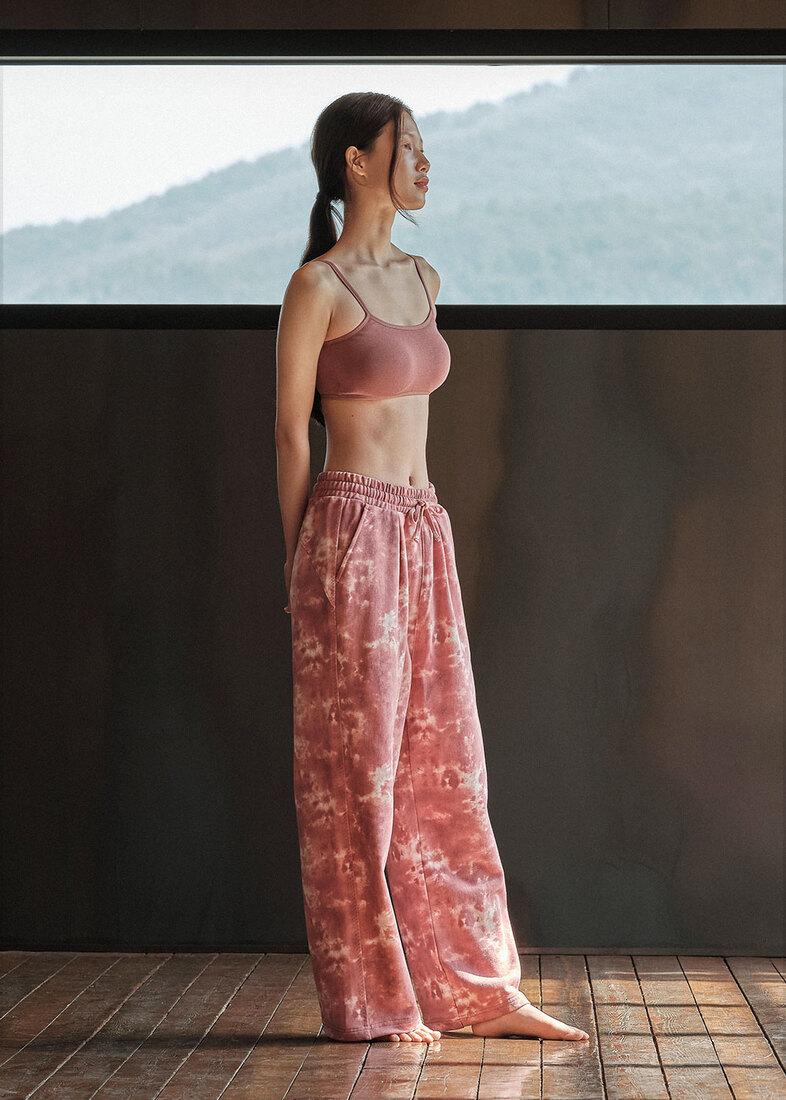 프론트 턱 타이다이 이지 팬츠_핑크