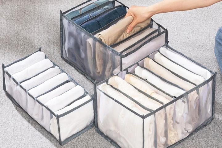 메쉬 반투명 옷장 옷 바지 수납 보관 정리함 2colors 2size