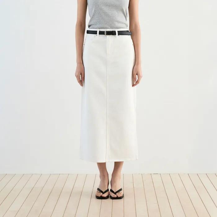 Clean H-line Denim Skirt