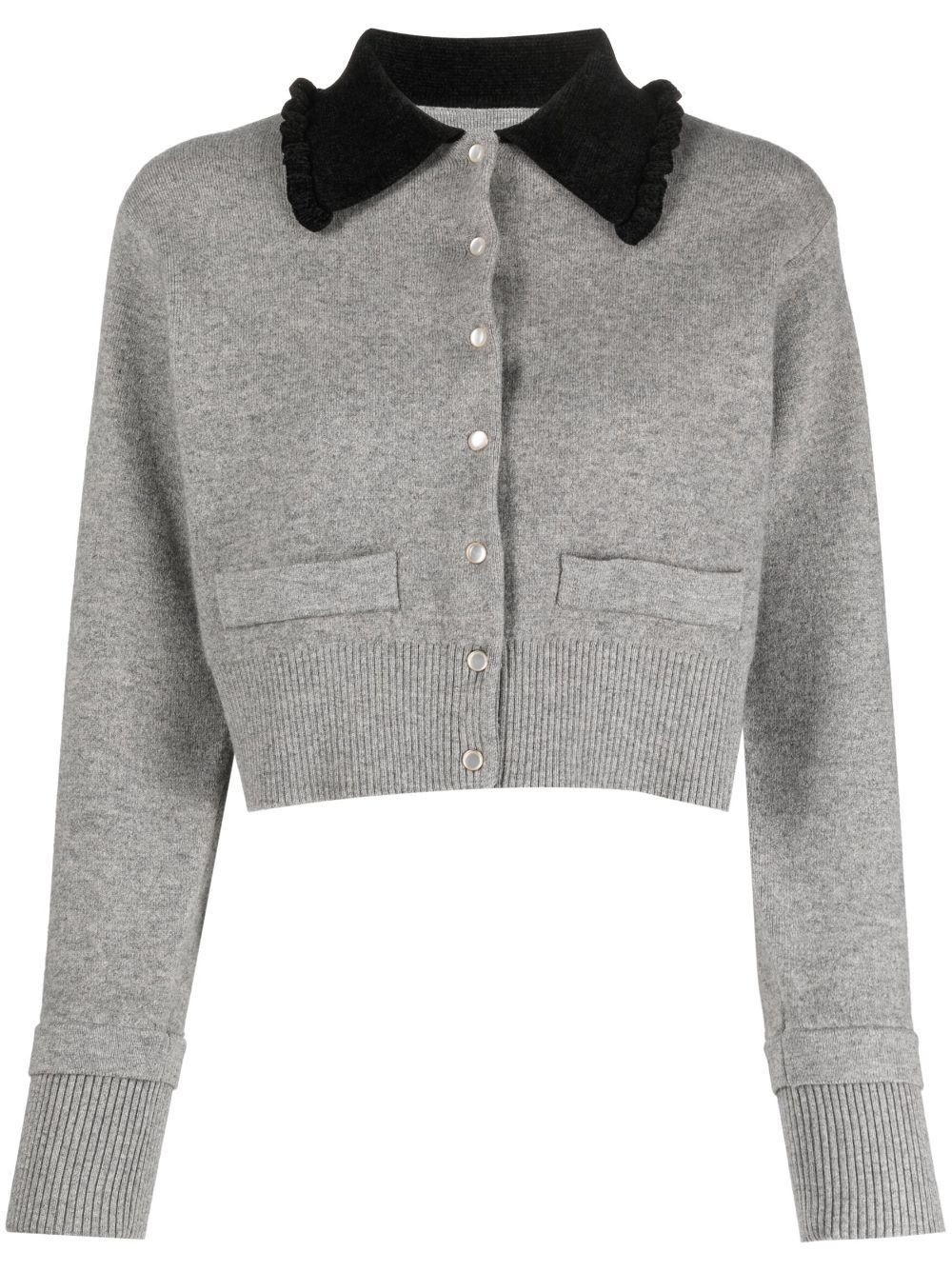 long-sleeve button-up cardigan