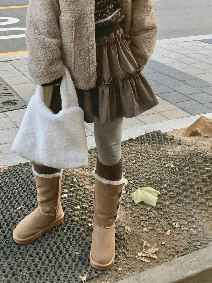Peach frill skirt