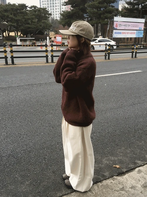 [unisex] 피치 폴딩 코튼 팬츠 (3color)