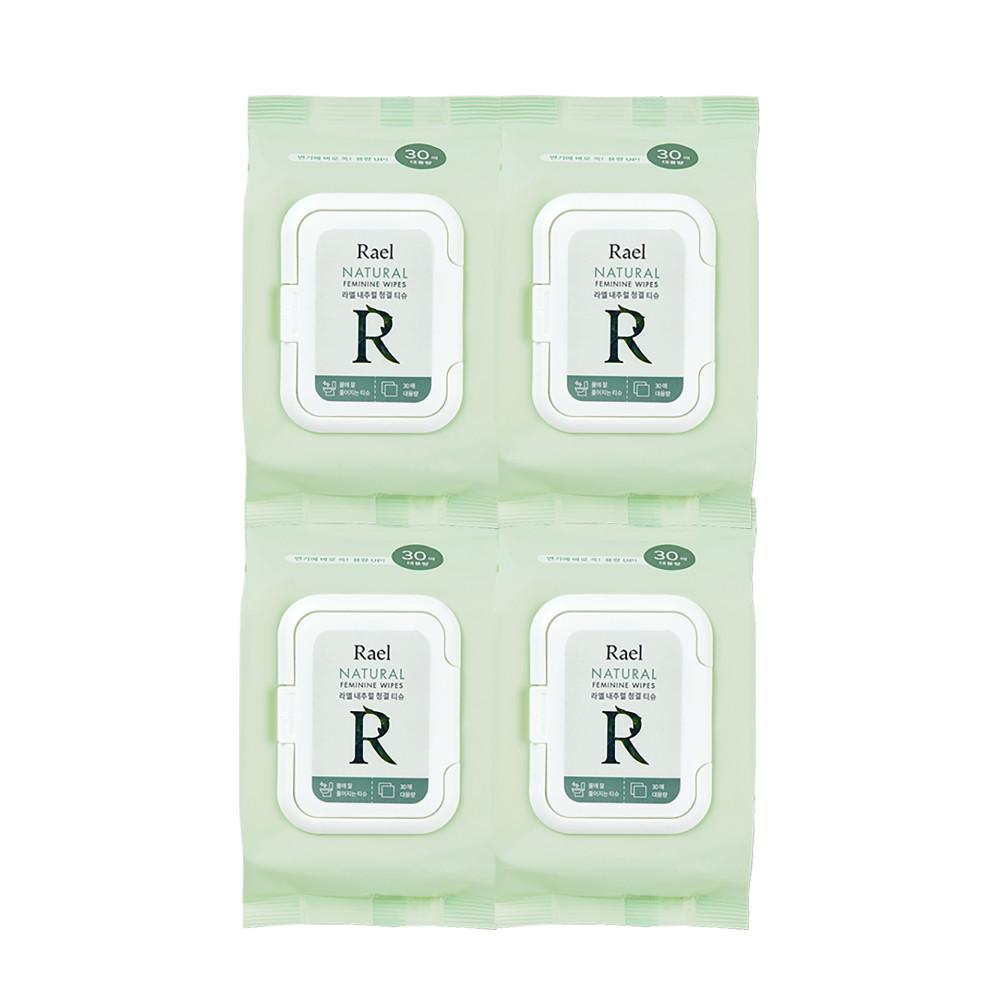 [4팩]라엘 내추럴 청결 티슈 30매(총120매)