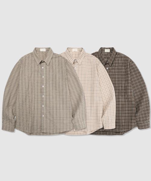 썸머 빈티지 누아 체크 셔츠