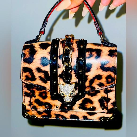 NEW ALDO Cheetah, Gold and Red Mini Purse