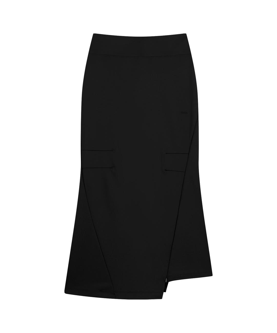 *Preview, 9/23 Open* Asymmetric Mermaid Jersey Skirt / Black