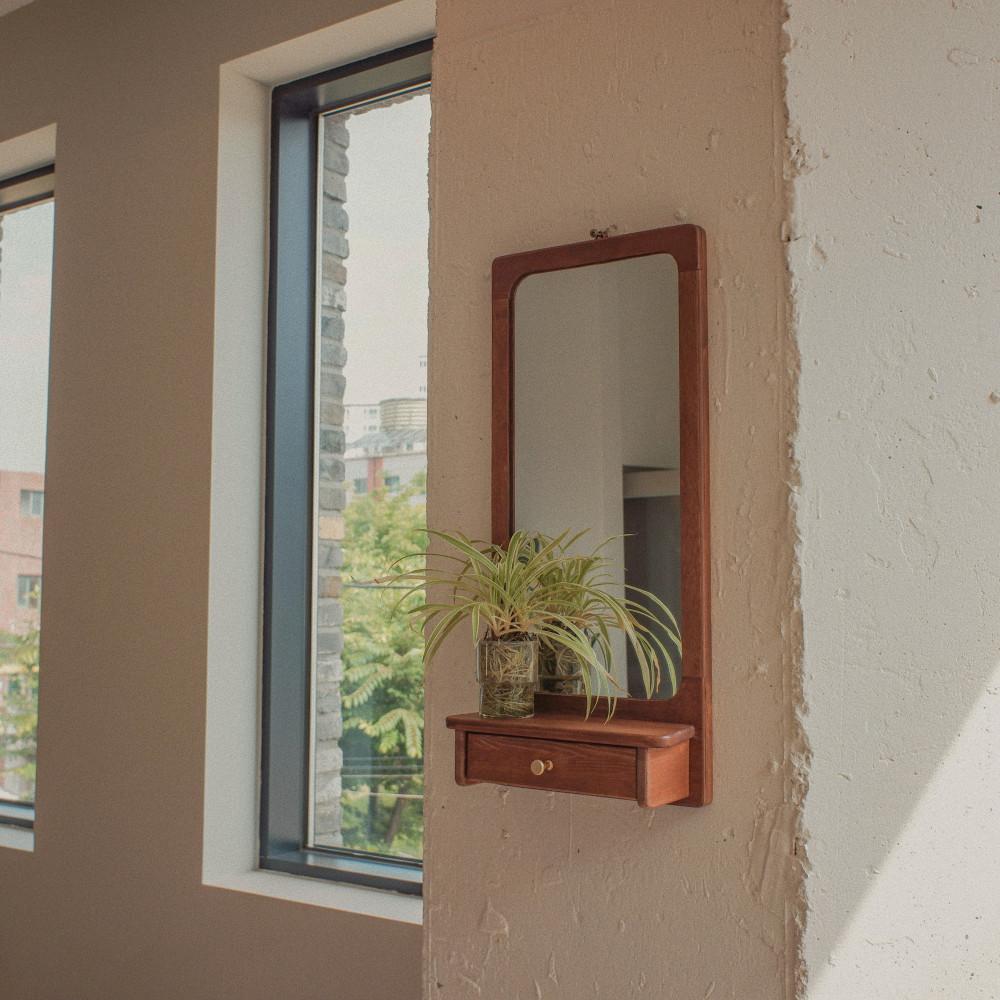 머블 벽걸이거울 벽거울 원목 인테리어 엔틱 소품