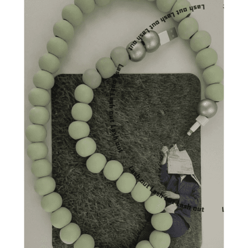 Mint silver ball charger