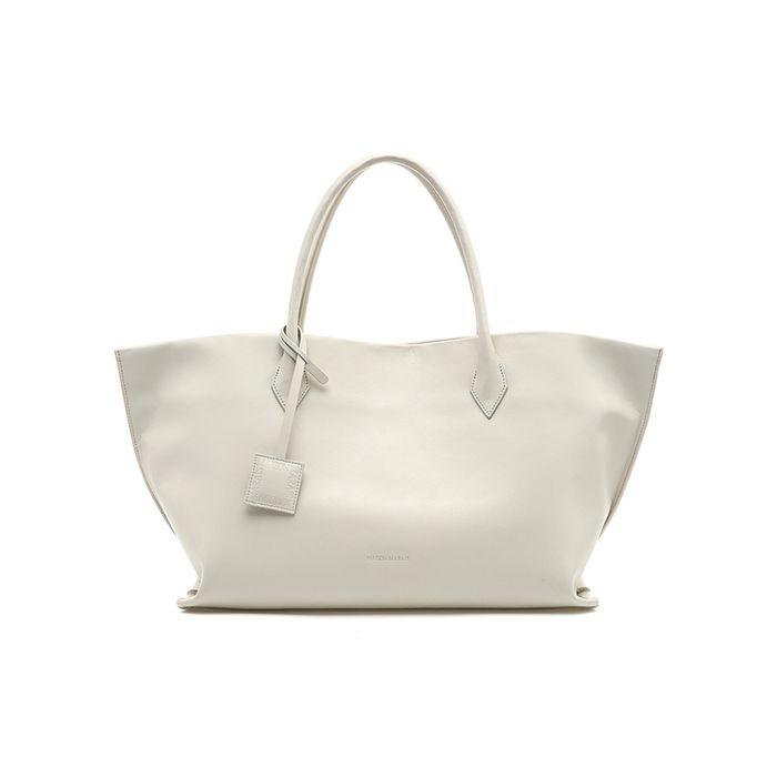 Cabas Leather Bag, Ivory
