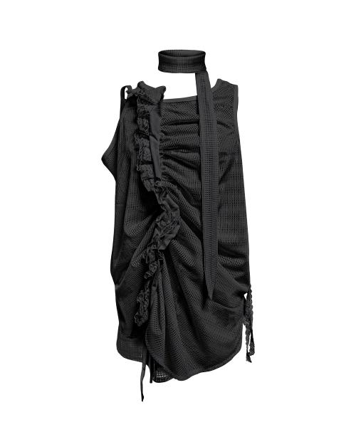 MASH FLOWING SLEEVELESS . BLACK