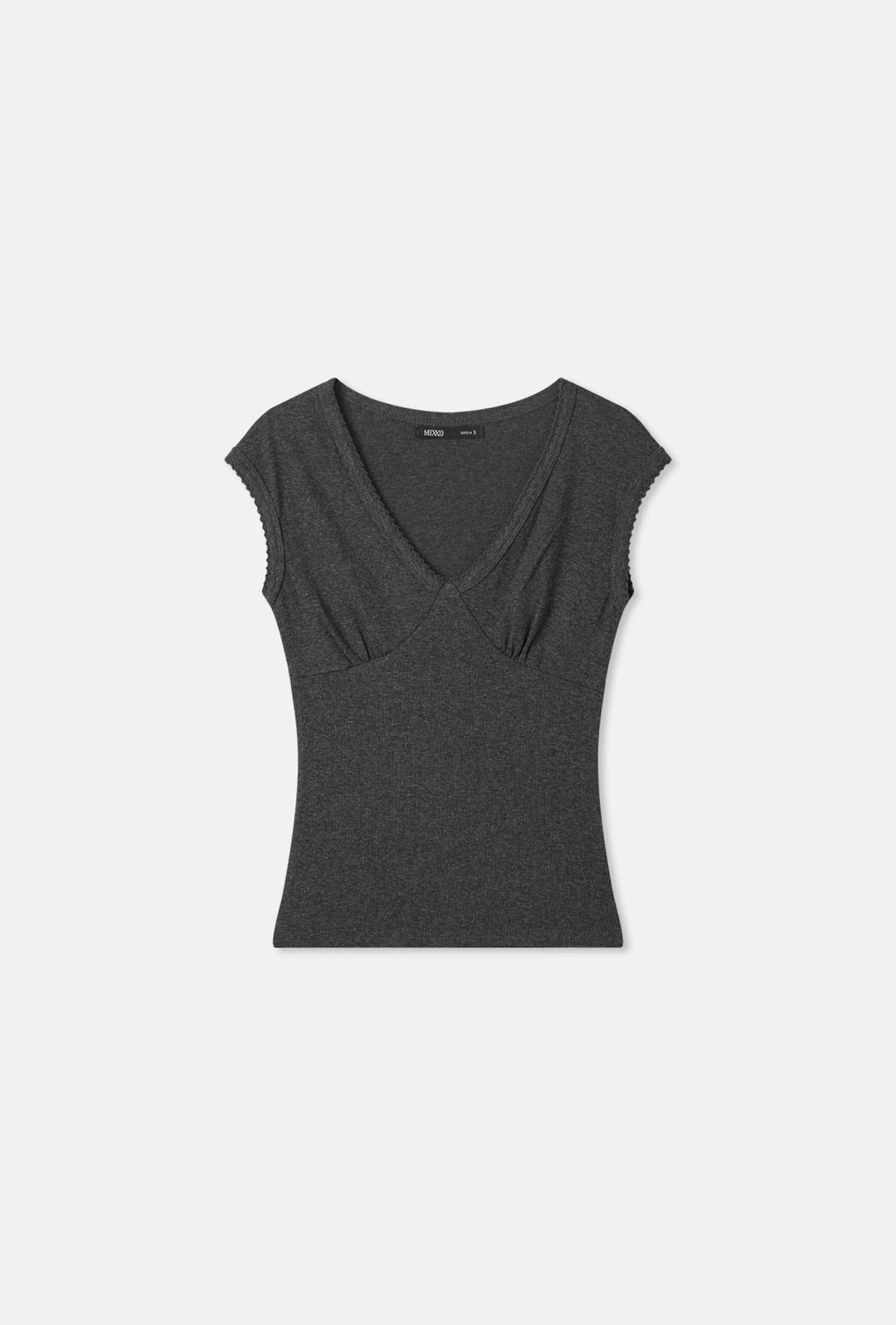 레이스 캡소매 티셔츠_MIWHWG49SS