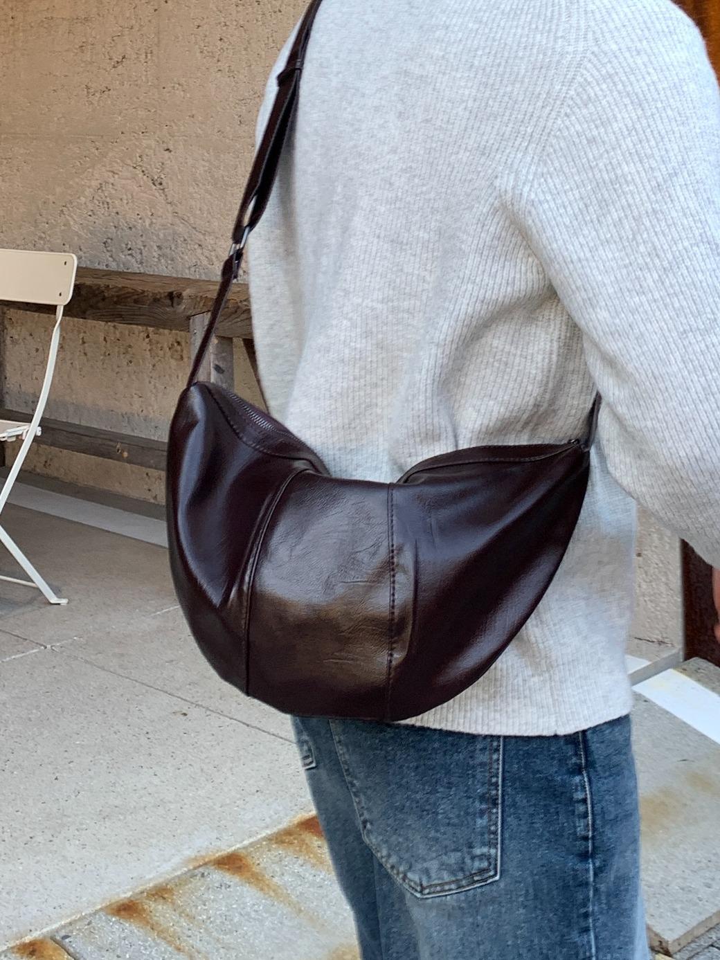 Croissant Leather Cross Bag
