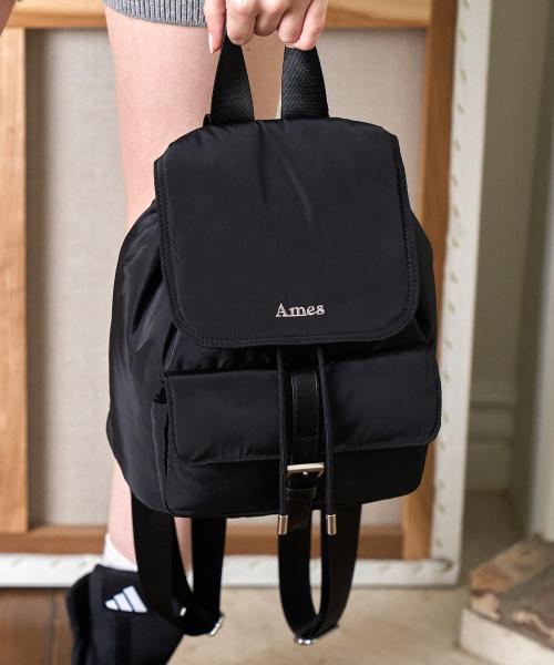 아메스 월드와이드(AMES-WORLDWIDE)  BASIC LOGO BACKPACK BLACK - 사이즈 & 후기 | 무신사