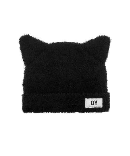 BOUCLE EARS BEANIE - BLACK