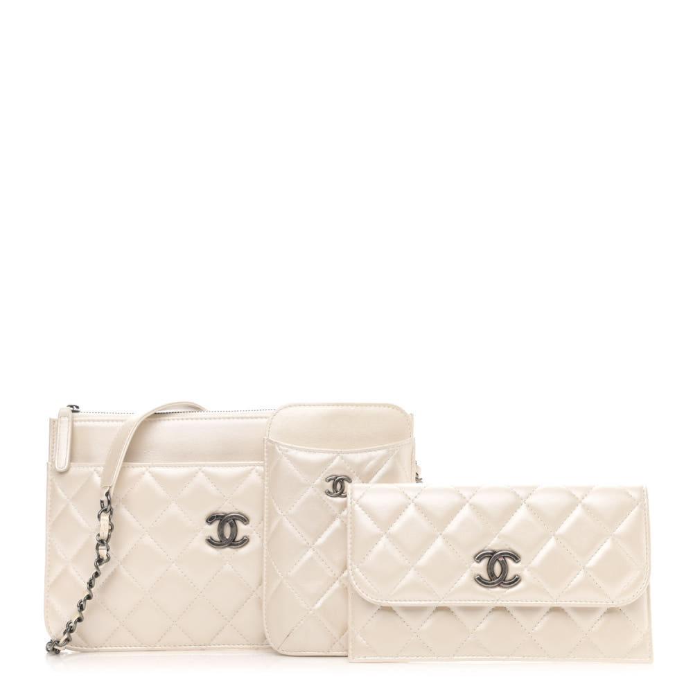 정품 새상품 2020 샤넬 체인백 포켓 멀티 동전 지갑 코인 램스킨 화이트 풀셋 바로배송[관부가세포함]