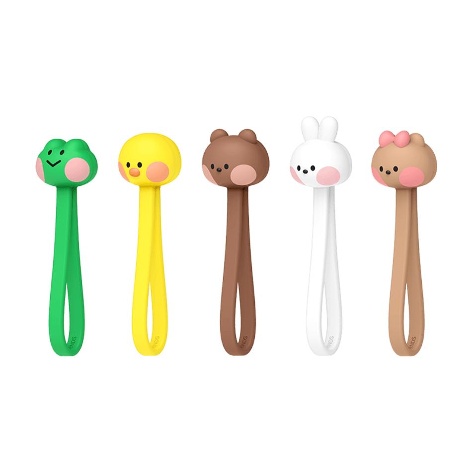 엘라고 라인프렌즈 미니니 마그네틱 케이블 타이 3P