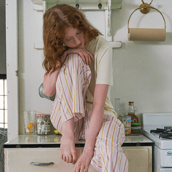 레인보우 파자마 팬츠 - 핑크