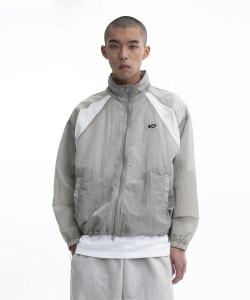 MESH HOODIE WIND BREAKER JAKCET-GREY