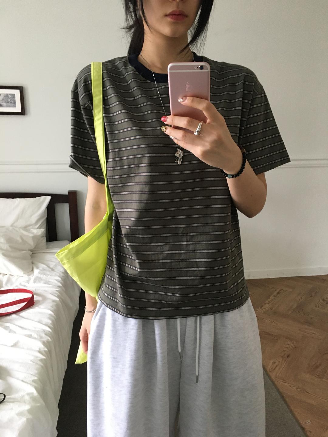 피넛데이즈 [MD 추천!] 에덴 스트라이프  T (4 color)