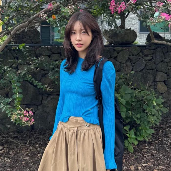 [연휴 한정특가] BOATNECK RIB KNIT_TEAL BLUE