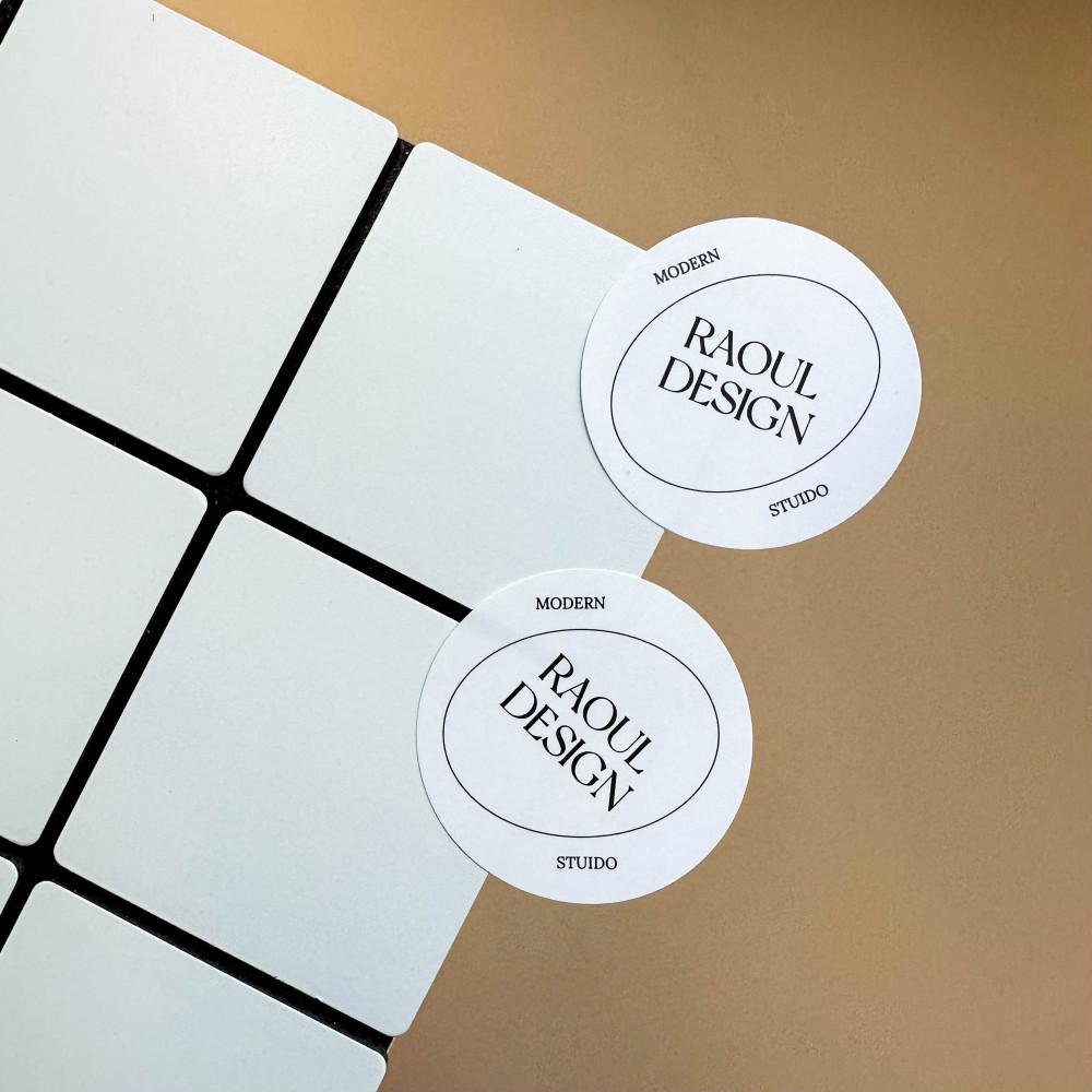 S04 꽃집스티커 제작 카페 라벨 원형스티커 로고 상호 인쇄 500/1000매