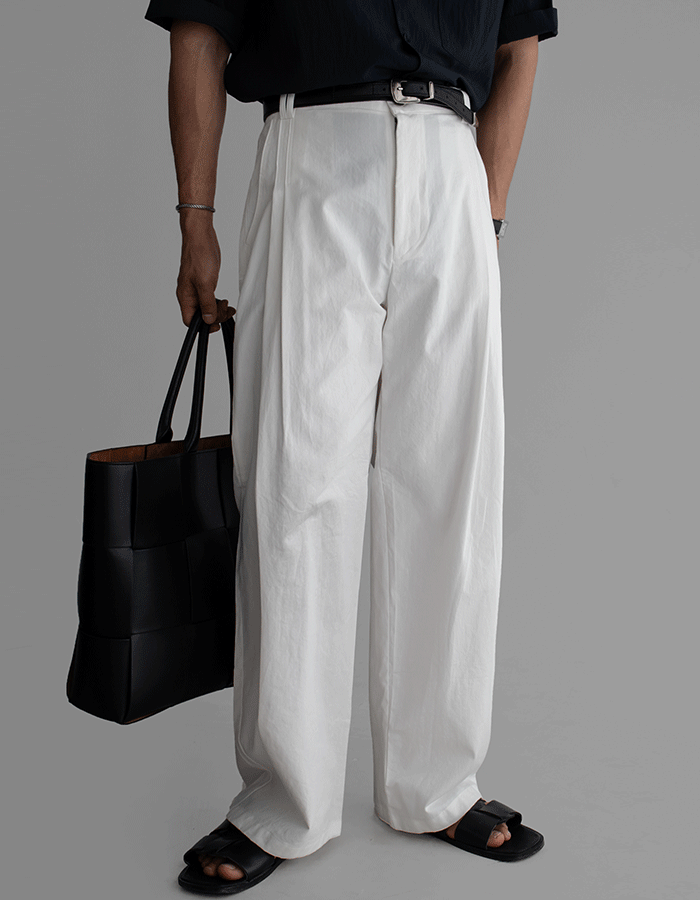 티도 투턱 와이드 팬츠