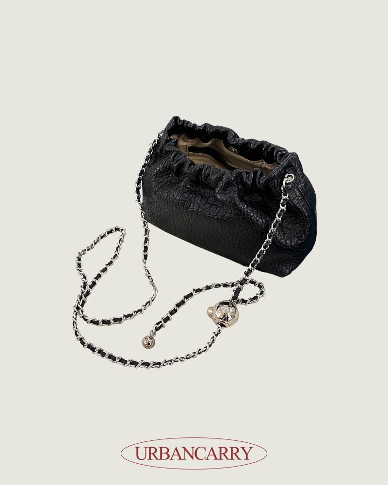 [13차/당일배송/MADE] 양가죽 복조리 체인 미니 크로스백