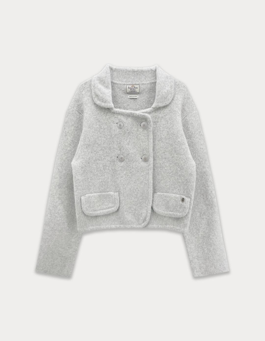 [Preview] Robin Double Knit Wool Jacket - Light Grey