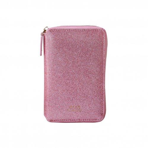 [별자리키링] 트윙클 글리터 펄 지퍼 지갑 - 핑크