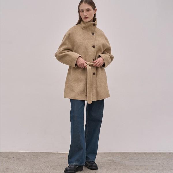 [11월 23일 순차출고] Handmade Wool Half Robe Coat_2Color