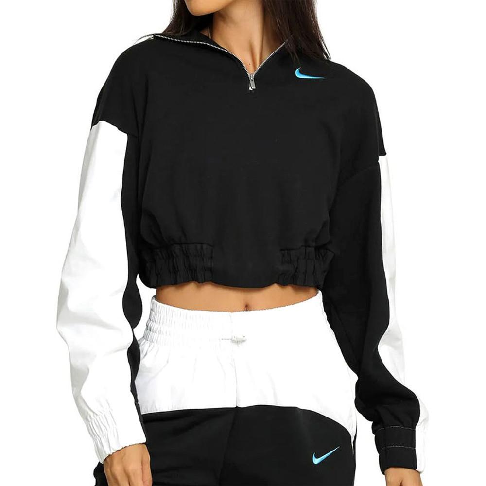 나이키 우먼스 아이콘 클래쉬 크롭 쿼터집업 후디 CZ8165-010