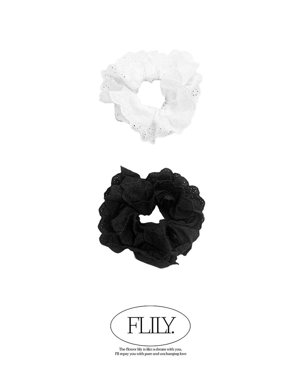 PE. Punching Lace Scrunchie