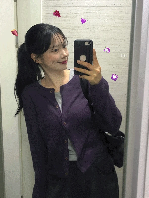 헤이디 라운드넥 가디건 (5color)