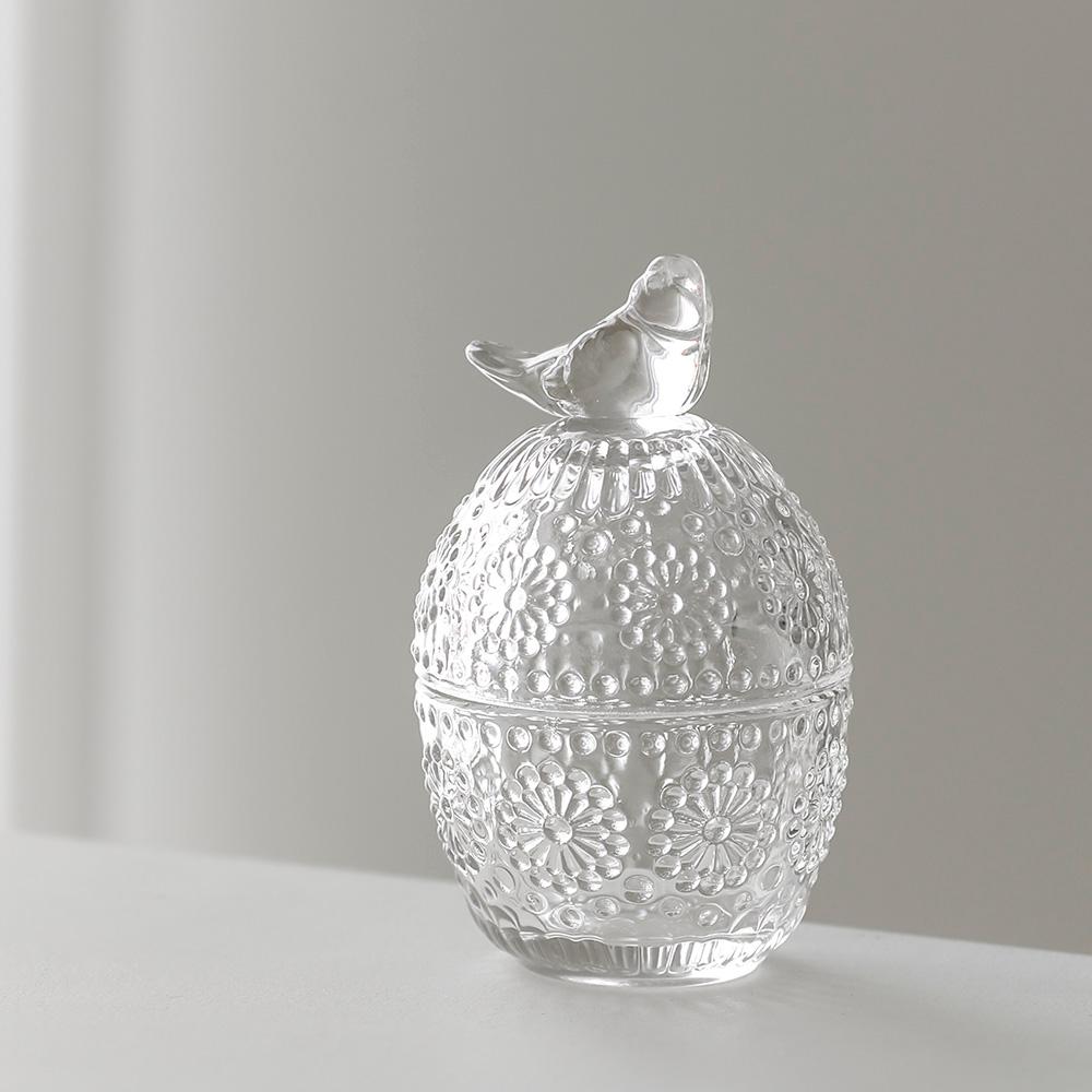 리틀 버드 크리스탈 에그 케이스 장식 유리함 인테리어 장식