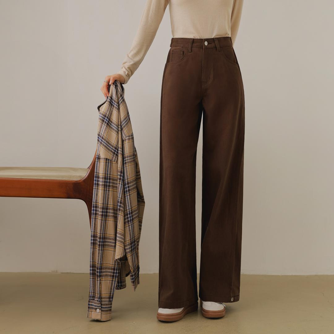 3TYPE비조 핀턱절개 코튼와이드팬츠